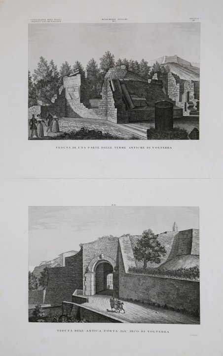 Veduta di una parte delle terme antiche di Volterra & …