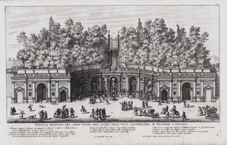 Veduta, e Prospetto del Gran Teatro dell'Acque della Villa Aldobrandina …