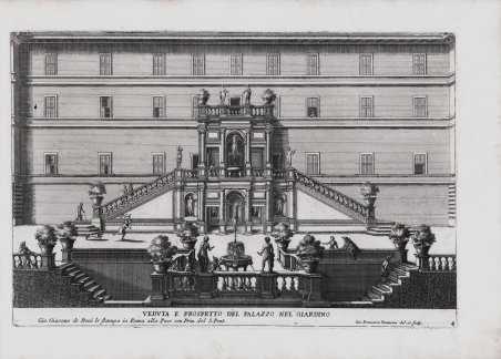 Veduta e Prospetto del Palazzo nel Giardino