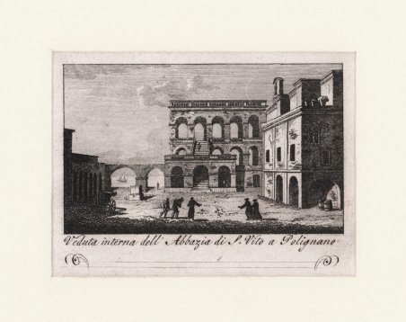 Veduta interna dell'Abbazia di San Vito a Polignano