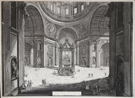 Veduta interna della Basilica di S. Pietro in Vaticano vicino …