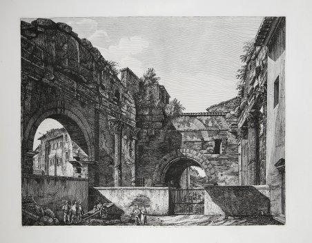 Veduta nell'interno del Pronao dei Portici d'Ottavia oggi S.Angelo in …