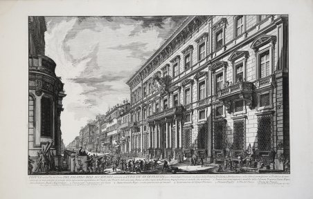 Veduta, nella Via del Corso, del Palazzo dell'Accademia istituita da …