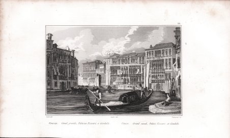 Venezia. Canal grande, Palazzo Foscari e Gondola