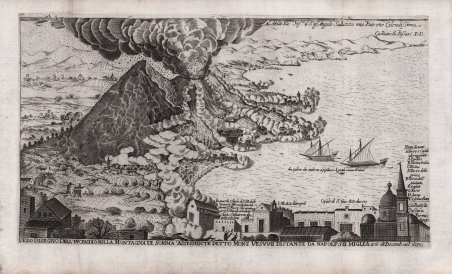Vero Disegno dell'incendio nella Montagna di Somma.