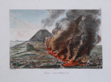 Vesuvio. Lava d'Ottobre 1751.