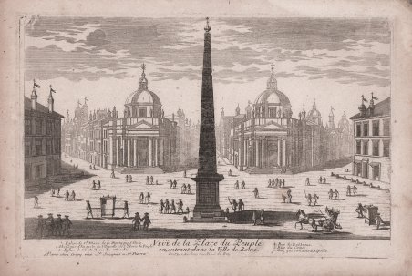 Veüe de la Place du Peuple en entrant dans la …