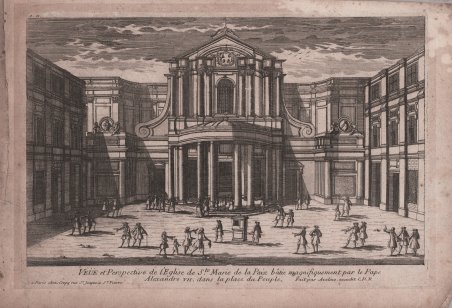 Veüe et perspective de l'Eglise de S.te Marie de la …