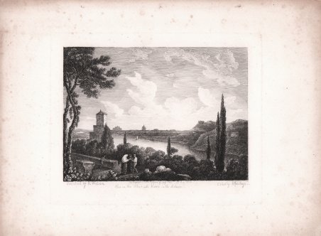 View on the Tiber with Rome in the distance