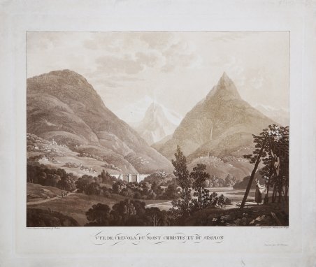 Vue de Crevola du Mont Christes et du Simplon