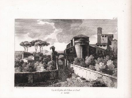 Vue de l'Eglise de St. Jean et Paul à Rome