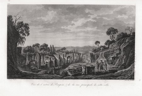 Vue de l’entrée de Pompeia & de la rue principale …