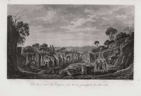 Vue de l’entrée de Pompeia & de la rue principale …