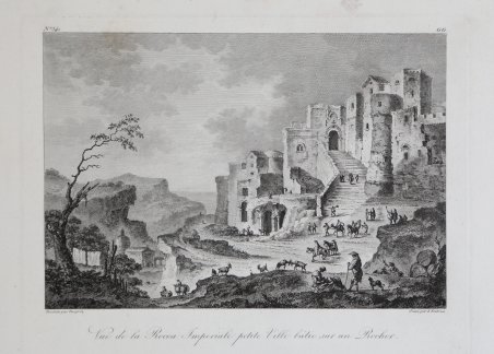 Vue de la Rocca Imperiale petite Ville batie sur un …