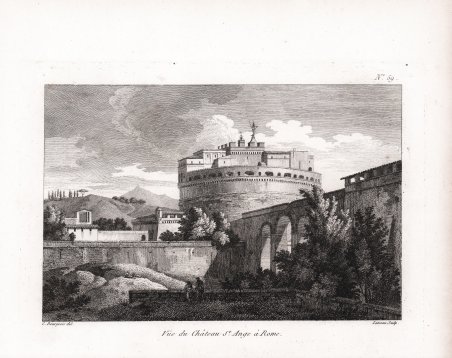 Vue du Chateau St. Ange à Rome