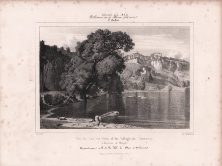 Vue du Lac de Nemi et du Village de Genzano