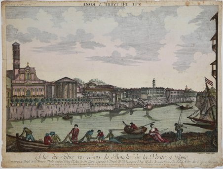 Vue du Tybre vis-a-vis la Bouche de la Veritè a …