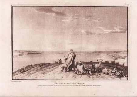 Vue en racouci du rivage depuis Syracuse jusqu'a Vindicari et …