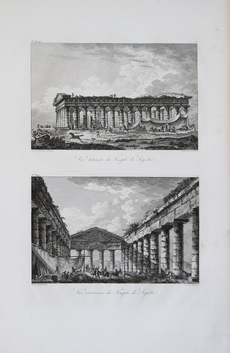 Vue latérale du Temple de Segeste – Vue intériéure du …