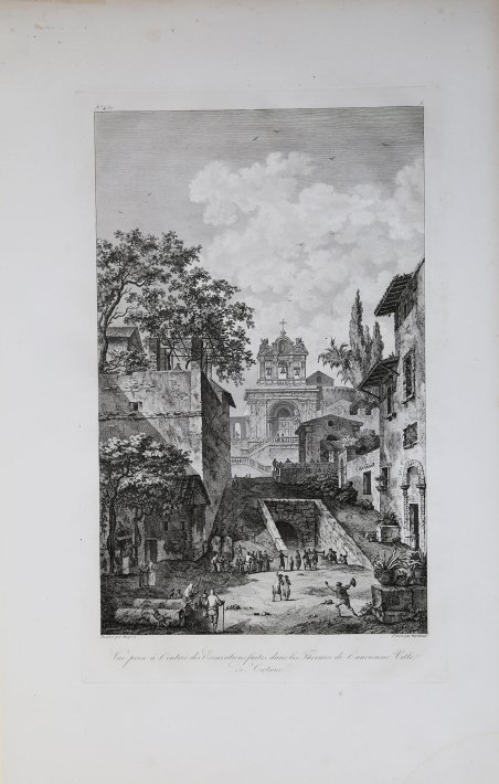 Vue prise à l’éntrée des Excavations faites dans les Thermes …