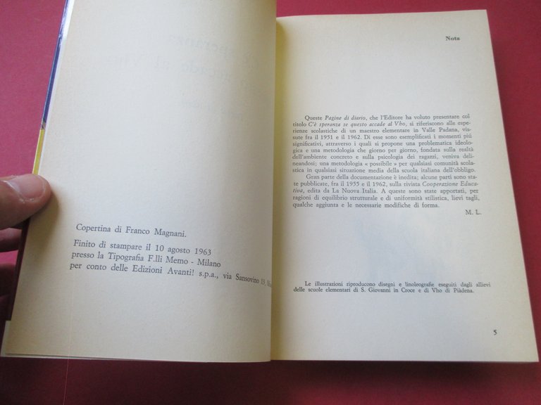 C'è speranza se questo accade al Vho. Pagine di diario.