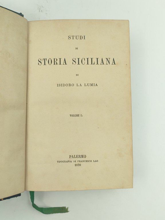 Studi di storia Siciliana. Volume I (-II).