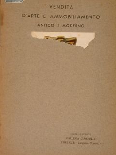 VENDITA D'ARTE E AMMOBILIAMENTO ANTICO E MODERNO.