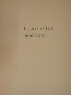 IL LIBRO D'ORE BORROMEO.