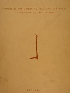 COMMITTEE FOR OBSERVING THE FIFTH CENTENARY OF LEONARDO DA VINCI'S …