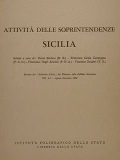 ATTIVITÀ DELLE SOPRINTENDENZE SICILIA. RESTAURI DI OPERE D’ARTE, MOBILI ED …