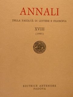 Università di Macerata. ANNALI DELLA FACOLTÀ DI LETTERE E FILOSOFIA. …