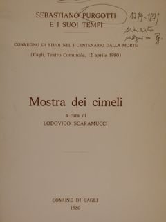 SEBASTIANO PURGOTTI E I SUOI TEMPI. Convegno di Studi nel …