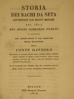 STORIA DEI BACHI DA SETA GOVERNATI COI NUOVI METODI NEL …