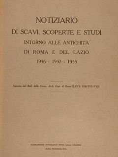NOTIZIARIO DI SCAVI, SCOPERTE E STUDI INTORNO ALLE ANTICHITÀ DI …