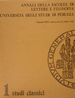 ANNALI DELLA FACOLTÀ DI LETTERE E FILOSOFIA, UNIVERSITÀ DEGLI STUDI …