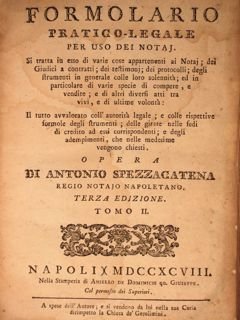 FORMOLARIO PRATICO-LEGALE PER USO DEI NOTAJ. Si tratta in esso …