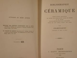 BIBLIOGRAPHIE CÉRAMIQUE. Nomenclature analityque de toutes les publications faites en … | Immagine principale