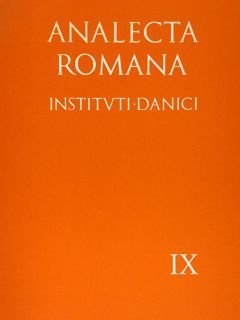 SEPARATUM ANALECTA ROMANA INSTITUTI DANICI IX.