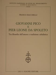 Istituto Nazionale di Studi sul Rinascimento. GIOVANNI PICO E PIER …