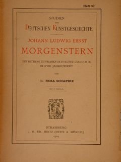 Studien zur Deutschen Kunstgeschchte, Johann Ludwig Ernst MORGENSTERN. Ein Beitrag …