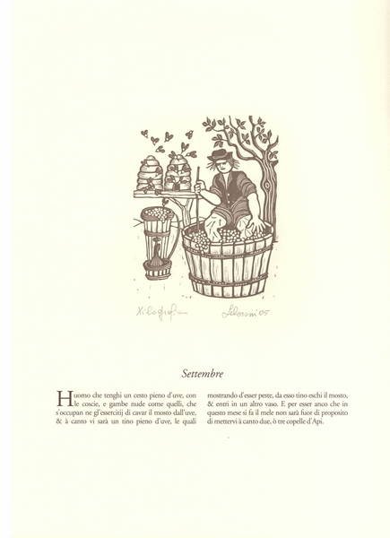 I MESI SECONDO L'AGRICOLTURA. Tratto dalla 'Nova Iconologia' di Cesare …