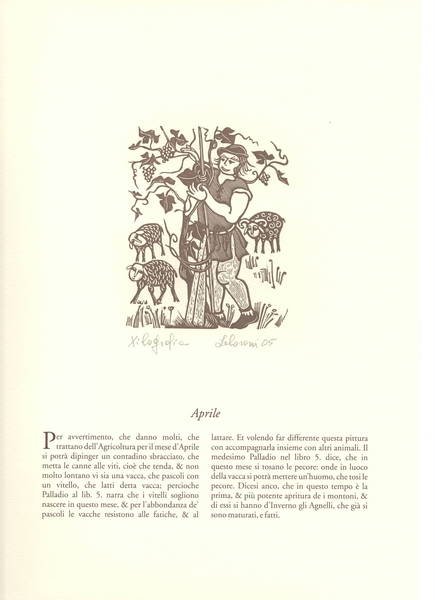 I MESI SECONDO L'AGRICOLTURA. Tratto dalla 'Nova Iconologia' di Cesare …