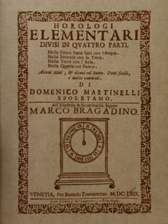 HOROLOGI ELEMENTARI DIVISI IN QUATTRO PARTI. Nella Prima Parte fatti …