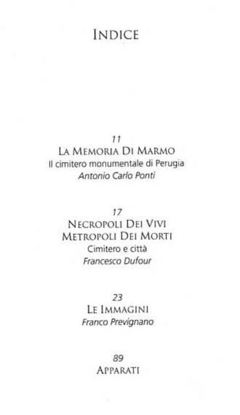 LA MEMORIA DI MARMO. Il cimitero monumentale di Perugia nelle …