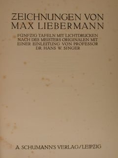 ZEICHNUNGEN VON MAX LIEBERMANN.