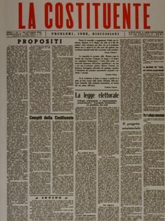 LA COSTITUENTE. Problemi Idee Discussioni (1945 - 1946).