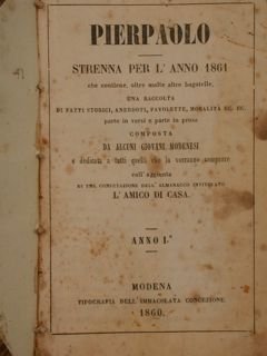 PIERPAOLO. Strenna per l'anno 1861 che , oltre molte altre …