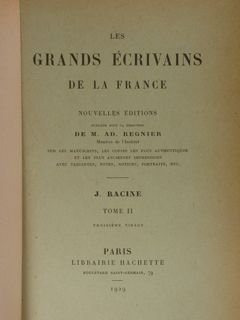 OEUVRES DE J.RACINE.