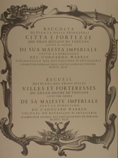 Raccolta di piante delle principali CITTA' E FORTEZZE del Gran …