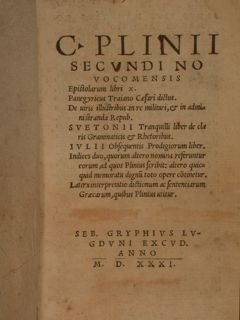C. Plinii Secundi Novocomensis Epistolarum libri X. Panegyricus Traiano Caesari …